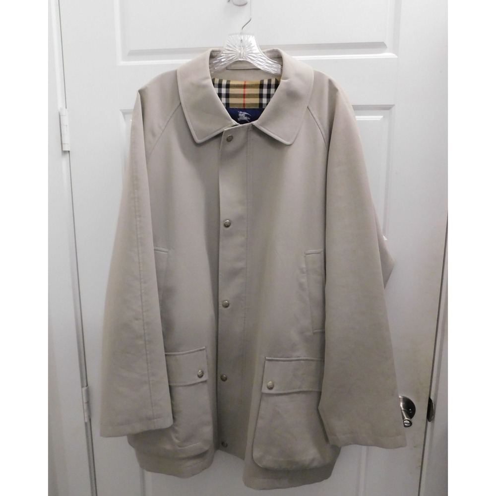 Burberry London Vintage Men's Car Coat Jacket - Stone - size XL